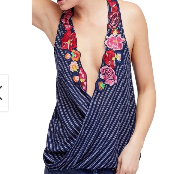 🆕 FREE PEOPLE Frida Embroidered Floral Tank - Picture 4 of 9